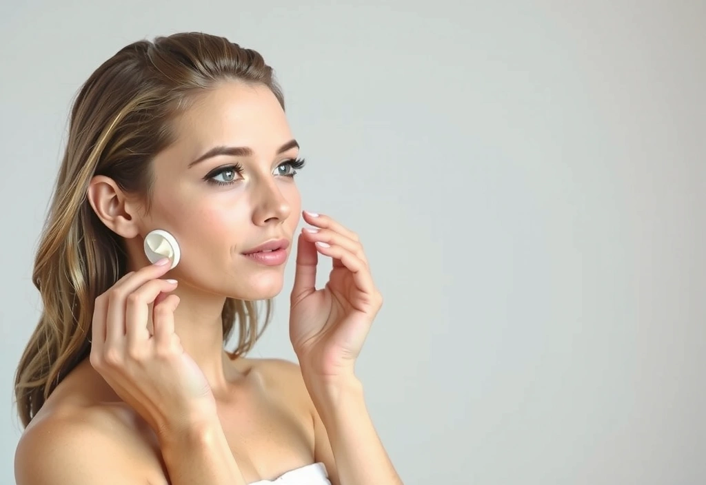 Woman applying premium cream, symbolizing women's beauty