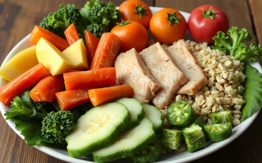 Healthy balanced meal